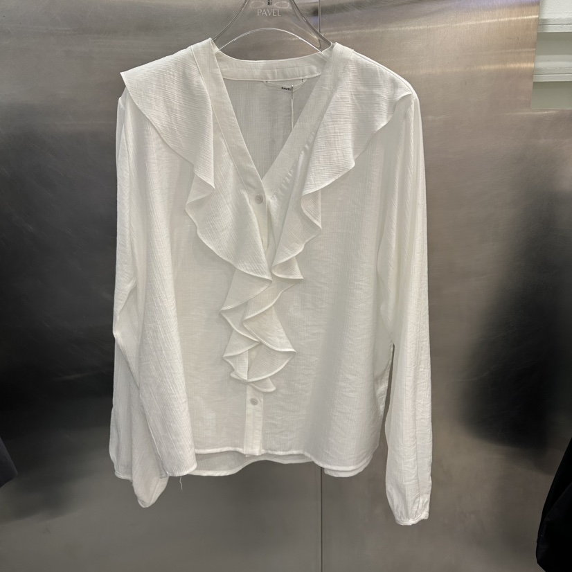 PAVEL韓國代購女裝新款推薦熱賣職業休閑人氣時尚襯衫蕾絲衫PAVEL襯衫/蕾絲衫圖色1