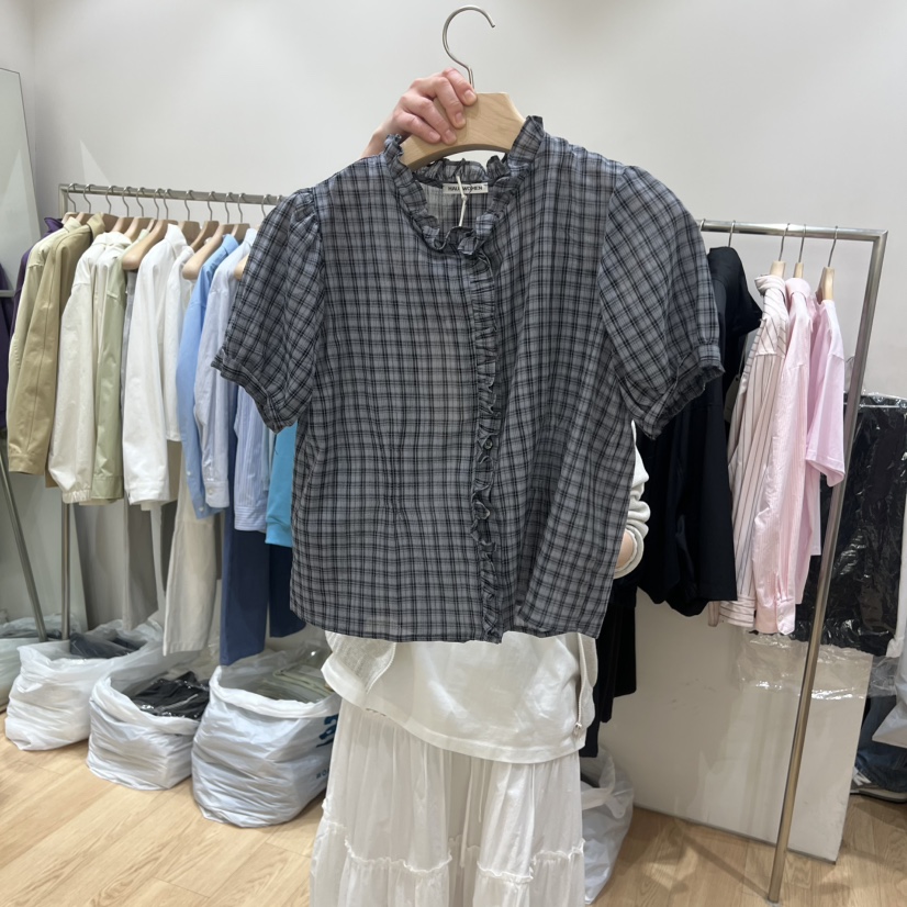 HAUS-A韓國東大門代購女裝新品職業人氣推薦26春夏襯衫蕾絲衫HAUSWOMEN襯衫/蕾絲衫圖色1