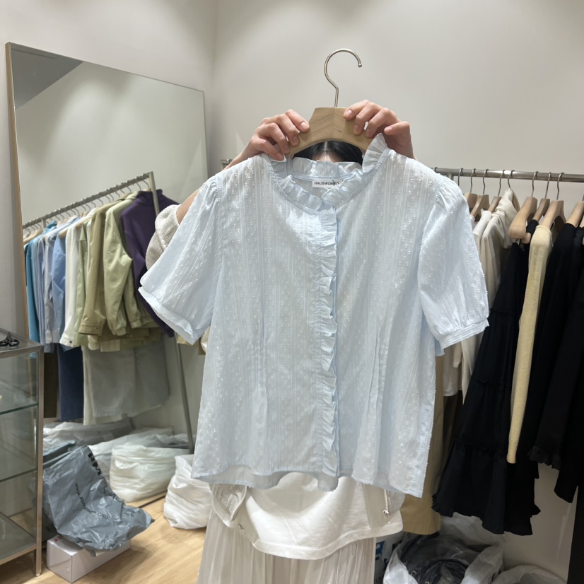 HAUS-A韓國東大門代購女裝新品職業人氣推薦26春夏襯衫蕾絲衫HAUSWOMEN襯衫/蕾絲衫圖色2