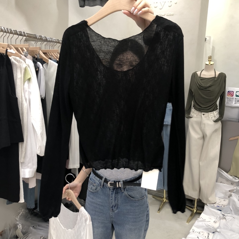 TAKE YOUE TIME韓國直郵女士新款人氣職業熱賣長袖T恤蕾絲TAKE YOUE TIME長袖T恤