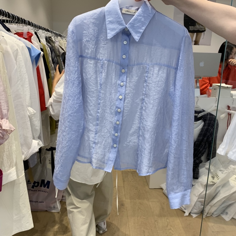 RUMIRU/AWEAR韓國直郵女裝新品推薦人氣熱賣休閑襯衫蕾絲衫awear/RUMIRU襯衫/蕾絲衫圖色2