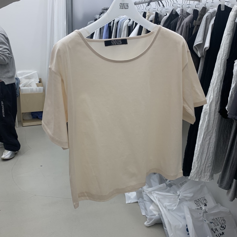 STAINLESS韓國直郵女士新品26春夏熱賣休閑職業時尚人氣T恤STAINLESST恤圖色2