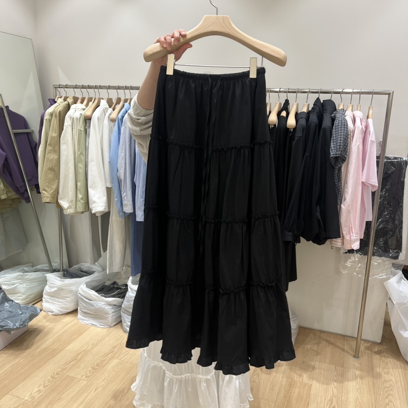 HAUS-A韓國直郵實拍女裝新款熱賣26春夏職業休閑長裙多層HAUSWOMEN長裙圖色2