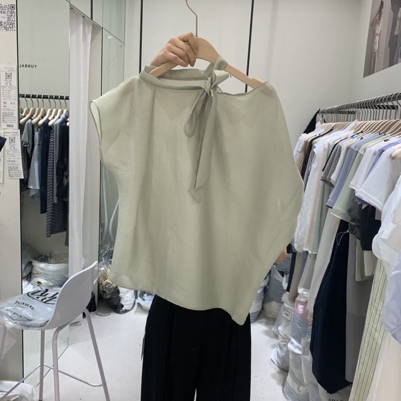 YUNBAL韓國東大門直郵女士新品熱賣推薦襯衫蕾絲衫不對稱YUNBAL襯衫/蕾絲衫圖色3