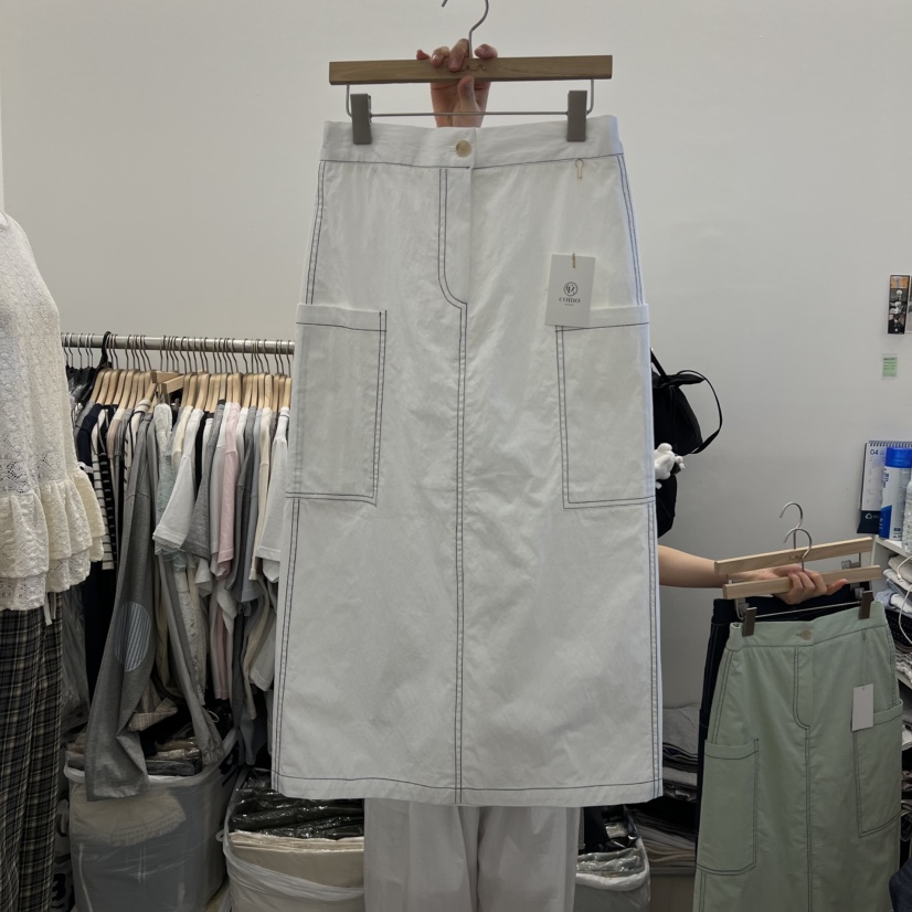 TAN&amp;COMO韓國直郵女士新款熱賣休閑推薦時尚長裙口袋tan-COMO長裙圖色1