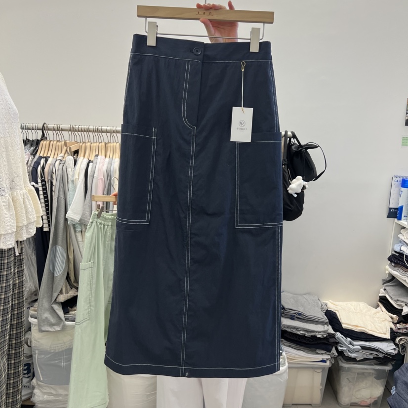 TAN&amp;COMO韓國直郵女士新款熱賣休閑推薦時尚長裙口袋tan-COMO長裙圖色3