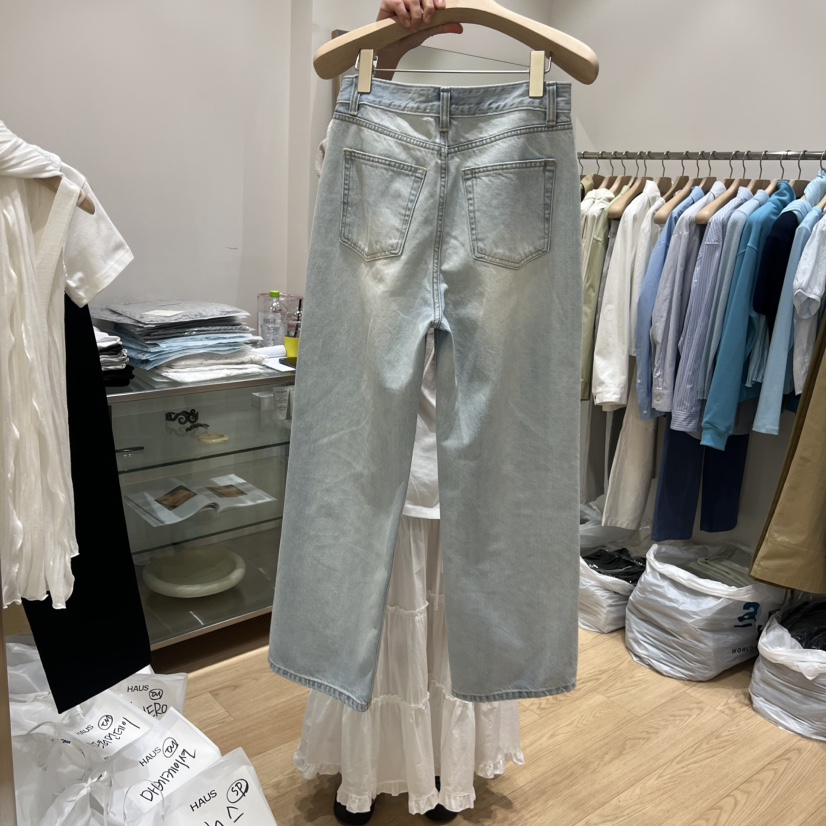 HAUS-A韓國東大門直郵女士新品推薦人氣時尚熱賣牛仔褲復古HAUSWOMEN牛仔褲