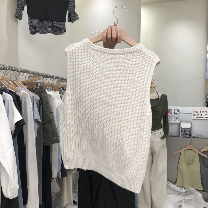 TAKE YOUE TIME韓國東大門代購女士新品人氣馬甲拉鏈羅紋TAKE YOUE TIME馬甲