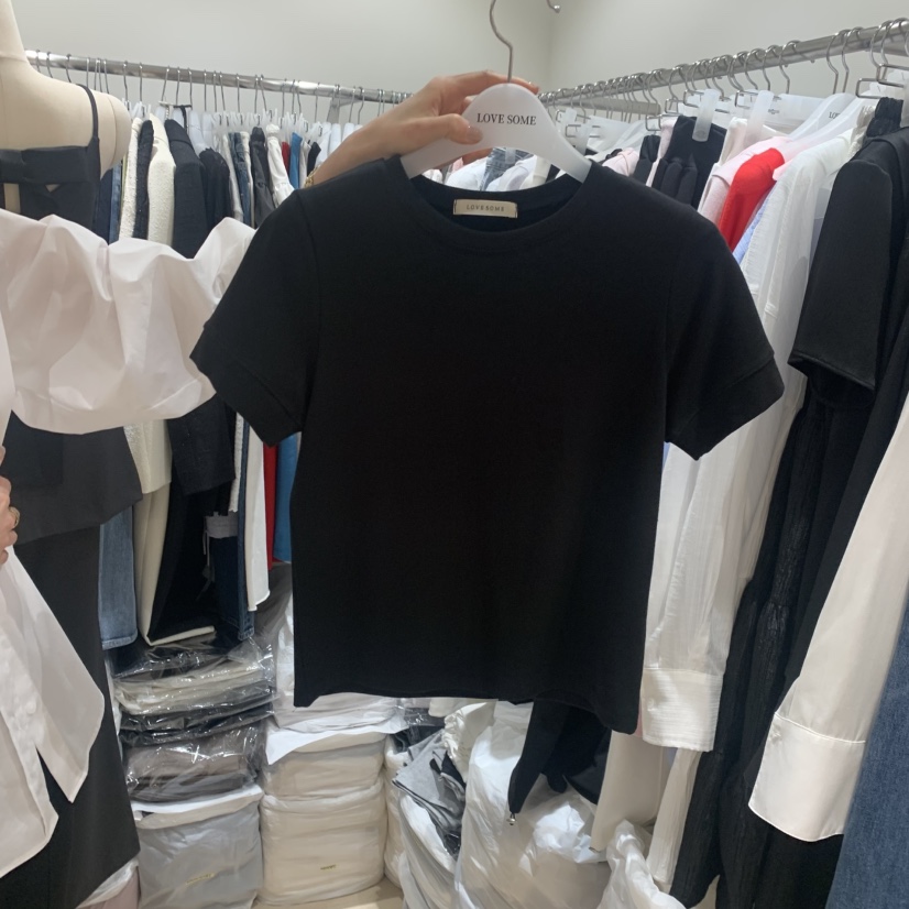 LOVE SOME韓國直郵女士新款26春夏熱賣人氣職業T恤不含項鏈LOVE SOMET恤圖色2