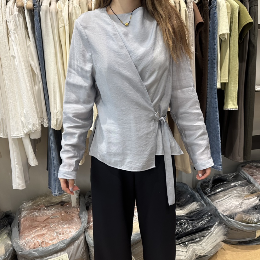 aube nunt韓國代購女士新款推薦職業熱賣時尚襯衫蕾絲衫aube nunt襯衫/蕾絲衫圖色1