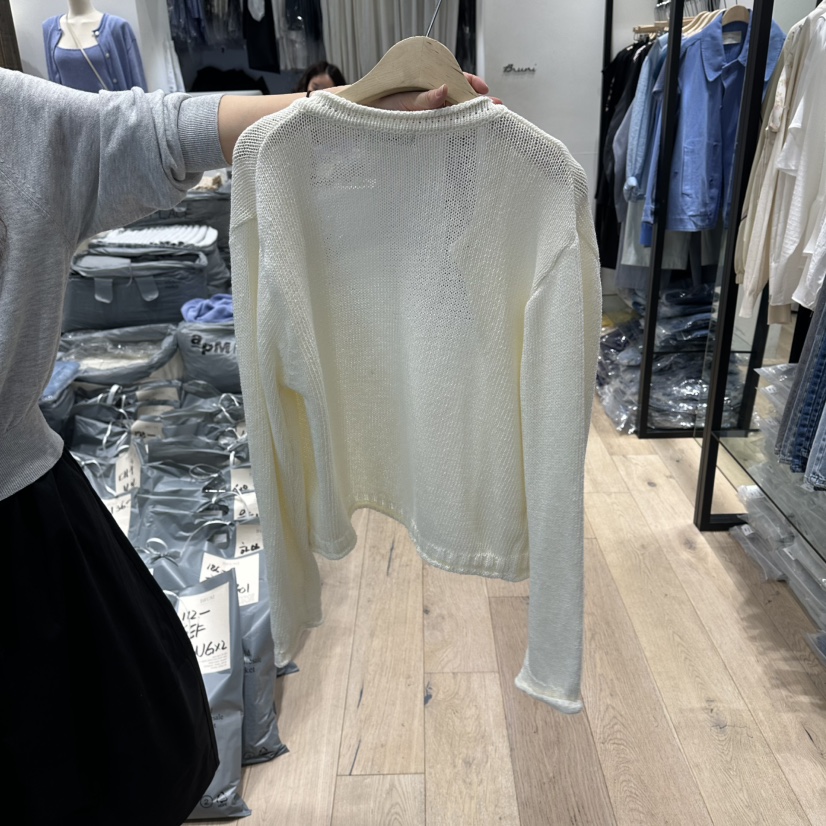 BRUNI/RICOTTA韓國直郵實拍女士新款推薦人氣休閑針織衫BRUNI/RICOTTA針織衫