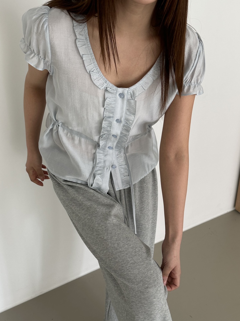 VIVE韓國東大門直郵女士新款時尚職業人氣推薦襯衫蕾絲衫VIVE襯衫/蕾絲衫