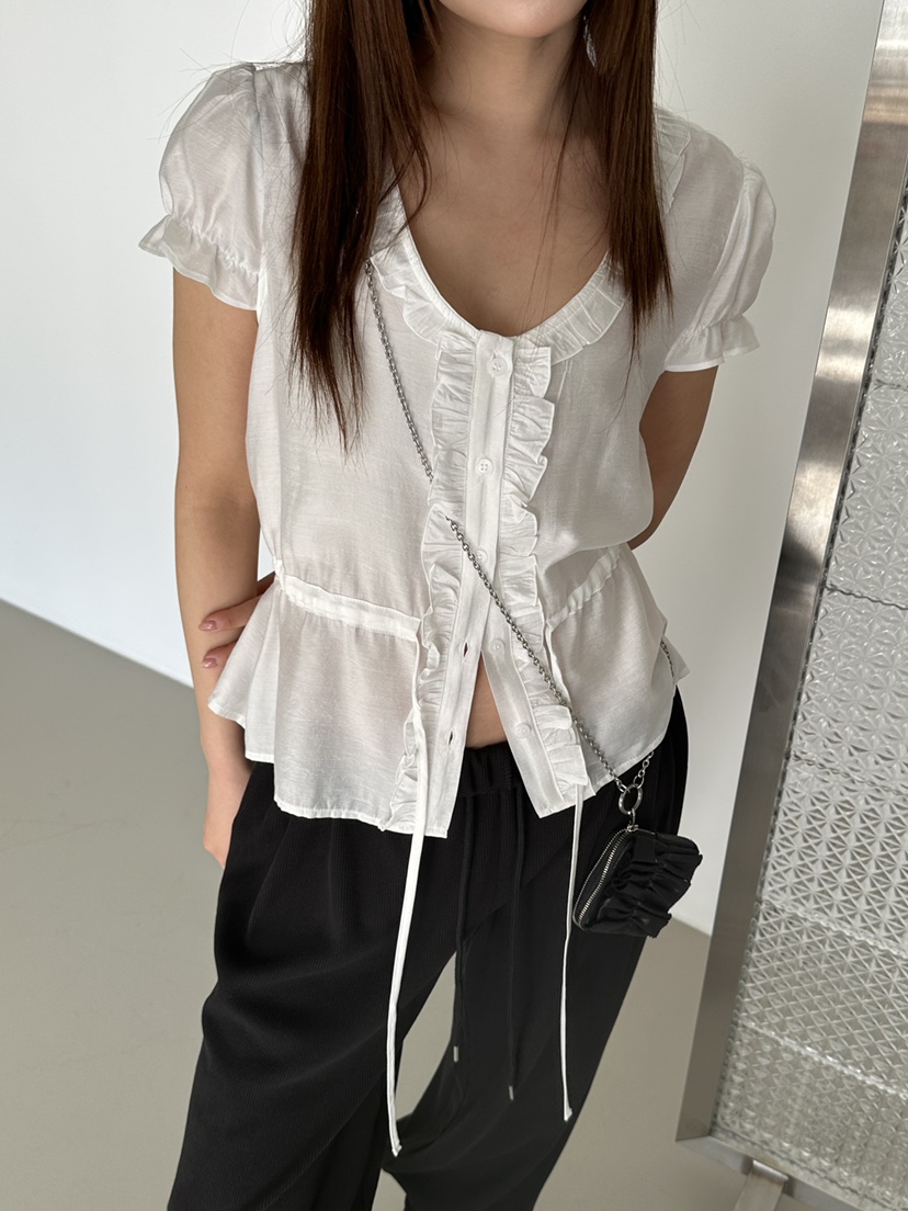 VIVE韓國東大門直郵女士新款時尚職業人氣推薦襯衫蕾絲衫VIVE襯衫/蕾絲衫