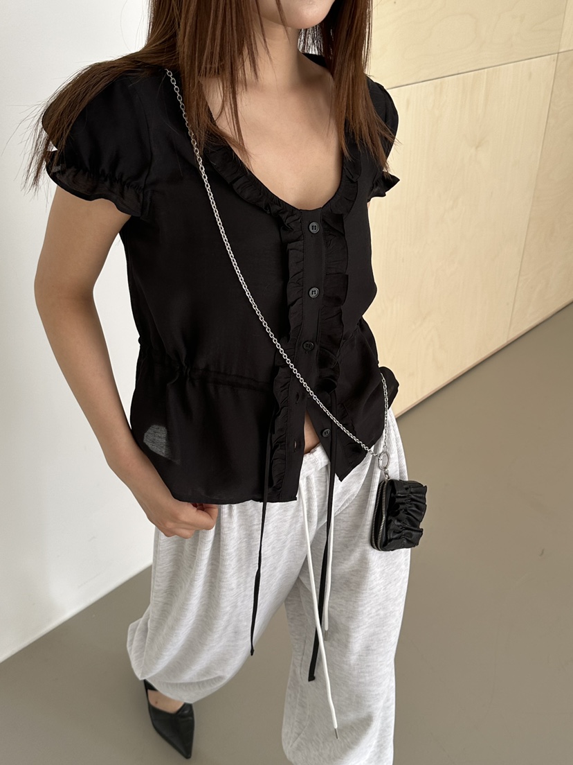 VIVE韓國東大門直郵女士新款時尚職業人氣推薦襯衫蕾絲衫VIVE襯衫/蕾絲衫