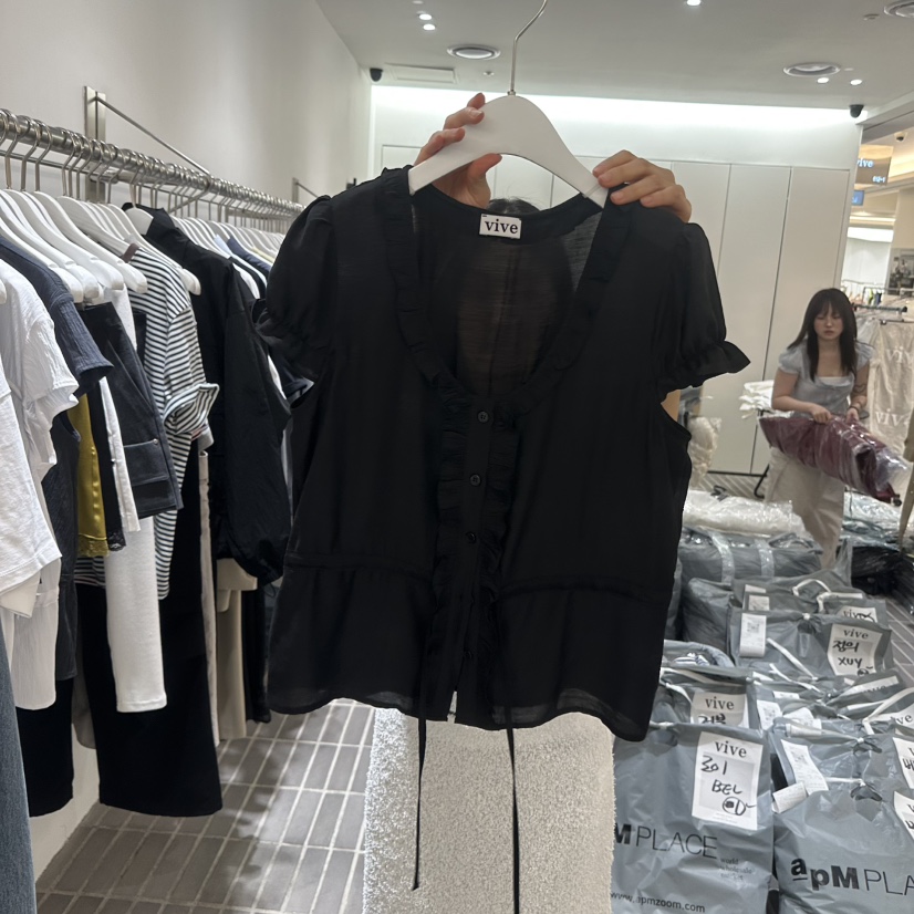 VIVE韓國東大門直郵女士新款時尚職業人氣推薦襯衫蕾絲衫VIVE襯衫/蕾絲衫圖色2