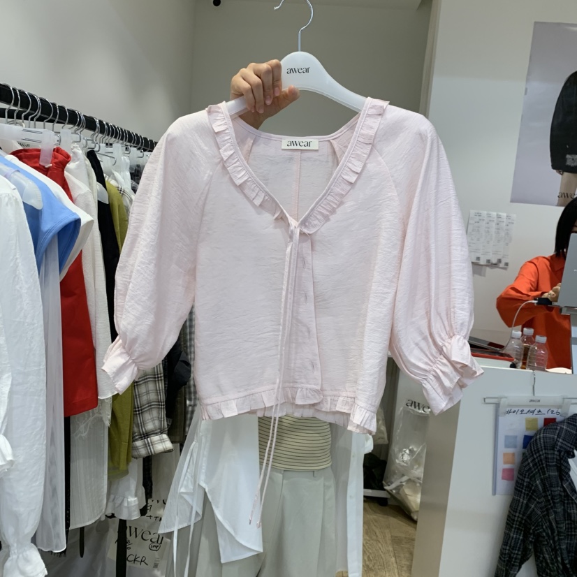 RUMIRU/AWEAR韓國直郵女裝新款時尚熱賣人氣26春夏襯衫蕾絲衫awear/RUMIRU襯衫/蕾絲衫圖色1