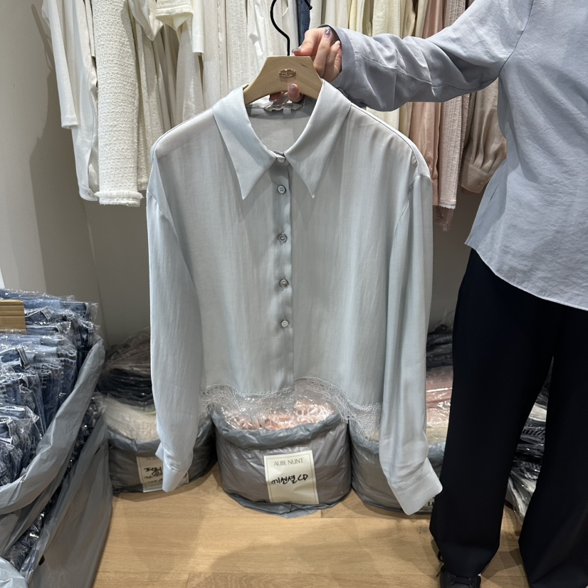 aube nunt韓國東大門代購女裝新款26春夏推薦襯衫蕾絲衫aube nunt襯衫/蕾絲衫圖色2