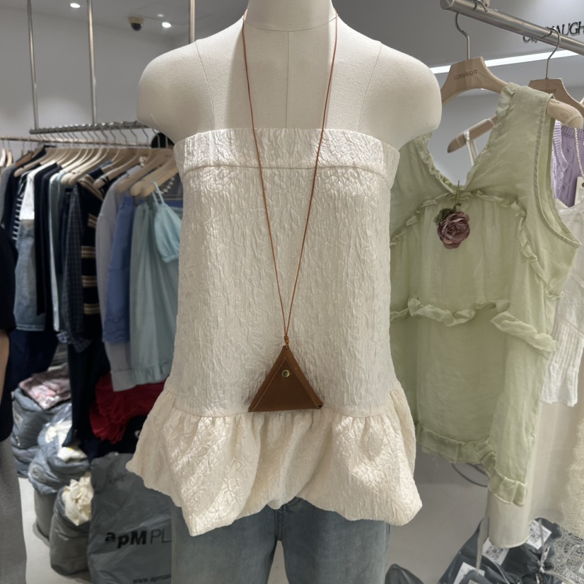 CONNAUGHT/DAILYJUD韓國東大門代購女士新品26春夏吊帶背心不含項鏈提花CONNAUGHT/DAILYJUD吊帶/背心圖色1