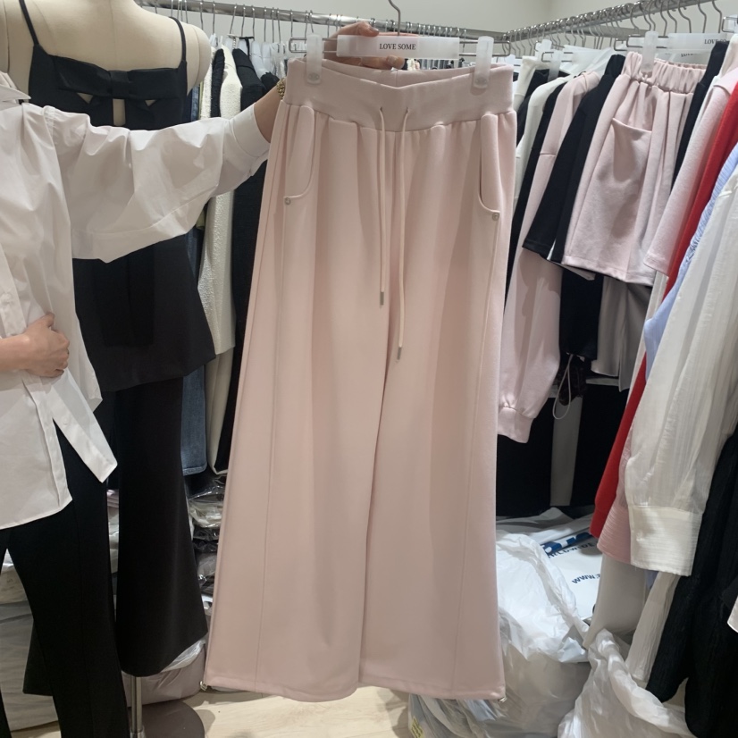 LOVE SOME韓國直郵女裝新品休閑熱賣26春夏人氣休閑褲系帶LOVE SOME休閑褲圖色2