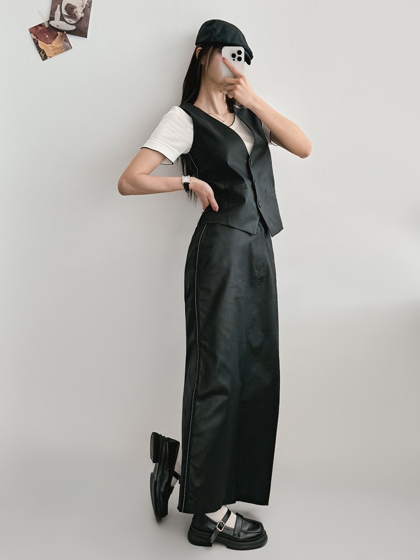 IAAN韓國代購女裝新款時尚熱賣推薦職業人氣26春夏馬甲涂層iaAn馬甲