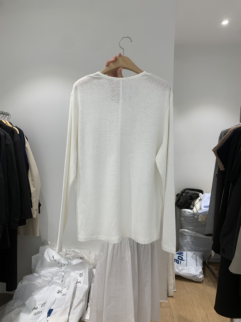 OUR-A/NOVAE韓國東大門代購女裝新品26春夏長袖T恤亞麻布OUR/NOVAE長袖T恤