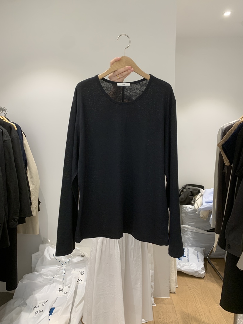 OUR-A/NOVAE韓國東大門代購女裝新品26春夏長袖T恤亞麻布OUR/NOVAE長袖T恤圖色2