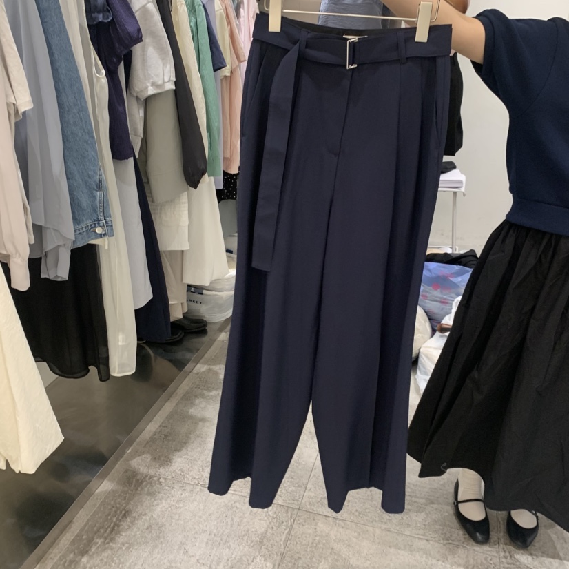 CHAE韓國東大門代購女裝新品推薦時尚26春夏熱賣休閑褲腰帶CHAE休閑褲圖色2