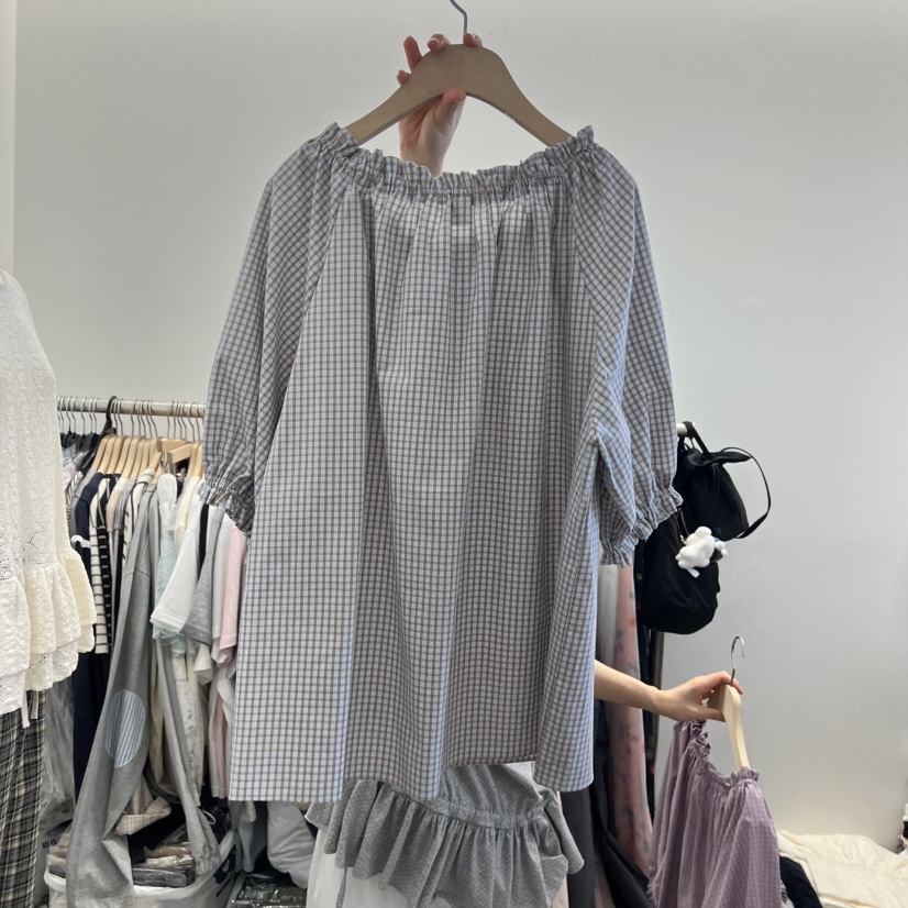 TAN&amp;COMO韓國東大門直郵女裝新款推薦時尚襯衫蕾絲衫tan-COMO襯衫/蕾絲衫