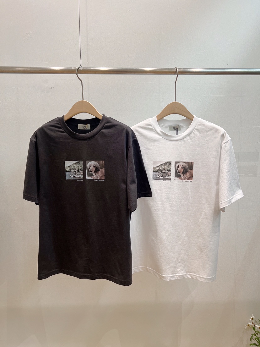 GLAD SOME韓國直郵女裝新品休閑時尚職業人氣推薦26春夏T恤GLAD SOMET恤圖色2左二色