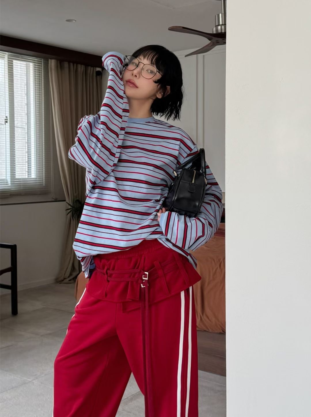 9nine韓國直郵女士新款職業推薦時尚26春夏休閑熱賣長袖T恤9nine長袖T恤