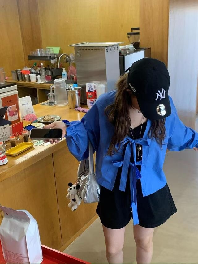 9nine韓國直郵實拍女士新品26春夏休閑襯衫蕾絲衫不含內搭9nine襯衫/蕾絲衫圖色2