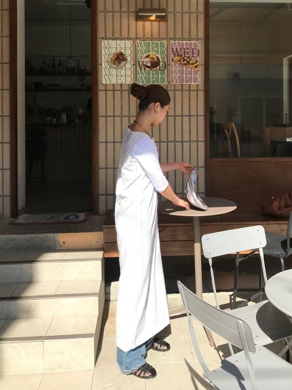 9nine韓國東大門代購女裝新款時尚人氣休閑連衣裙不含腰帶9nine連衣裙