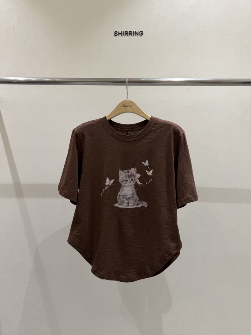 SHIRRING韓國東大門代購女裝新品26春夏熱賣推薦職業時尚T恤SHIRRINGT恤圖色2