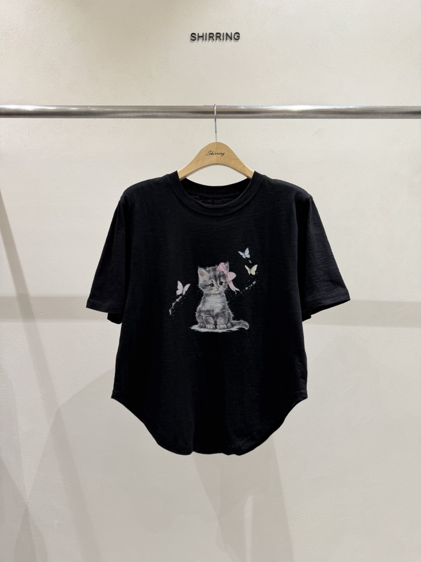 SHIRRING韓國東大門代購女裝新品26春夏熱賣推薦職業時尚T恤SHIRRINGT恤圖色3