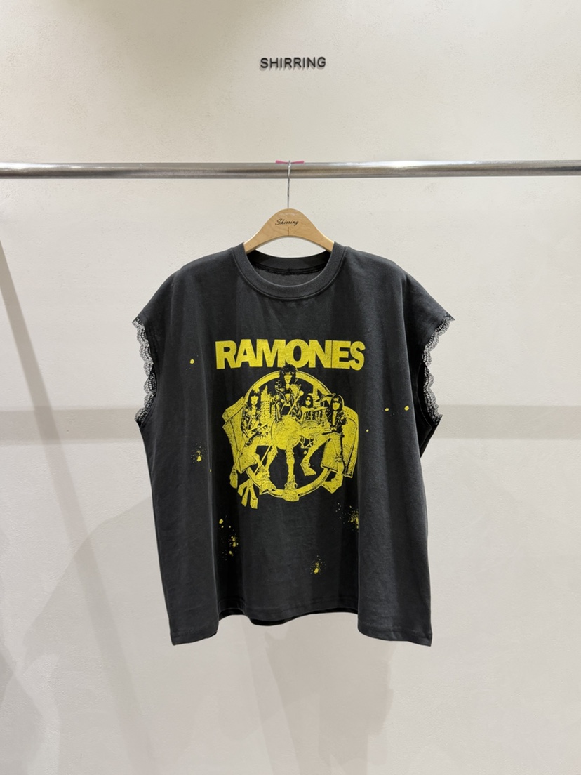 SHIRRING韓國東大門直郵女裝新款休閑時尚推薦人氣26春夏T恤SHIRRINGT恤圖色4