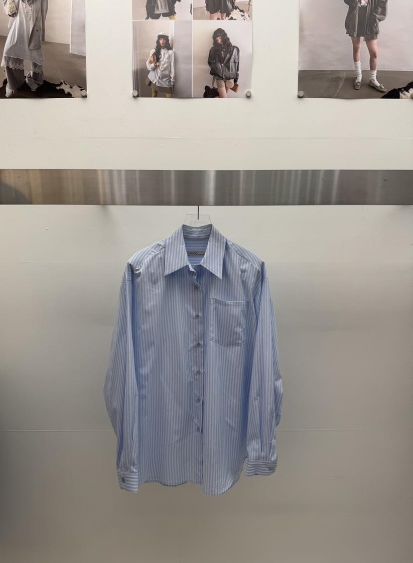 AMOOD韓國直郵實拍女士新款熱賣26春夏人氣休閑襯衫蕾絲衫AMOOD襯衫/蕾絲衫圖色2