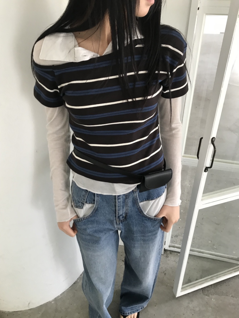 CEDARWOOD韓國東大門直郵女裝新品推薦休閑時尚熱賣26春夏T恤CEDAR WOODT恤圖色3