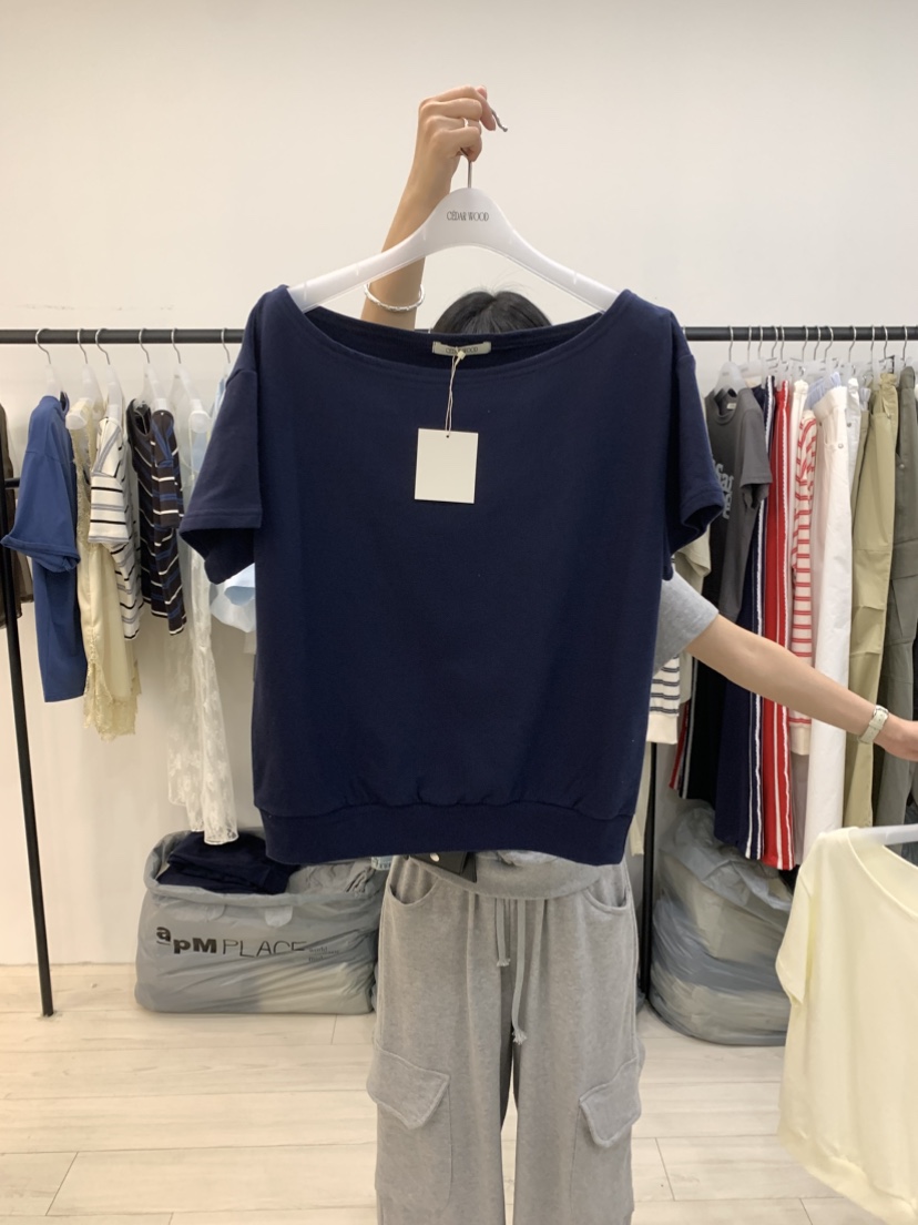 CEDARWOOD韓國代購女士新品26春夏職業人氣休閑熱賣T恤露肩CEDAR WOODT恤圖色3