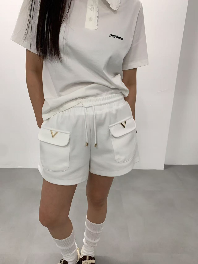 J CRANE-A韓國直郵實拍女裝新款推薦熱賣休閑時尚短褲口袋J CRANE短褲