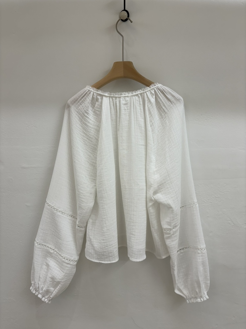 LANCH韓國直郵女裝新品職業熱賣26春夏人氣休閑襯衫蕾絲衫LANCH襯衫/蕾絲衫