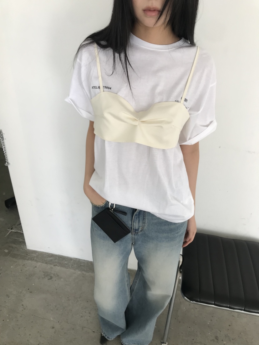 CEDARWOOD韓國東大門代購女裝新款休閑吊帶背心不含內搭褶皺CEDAR WOOD吊帶/背心圖色1