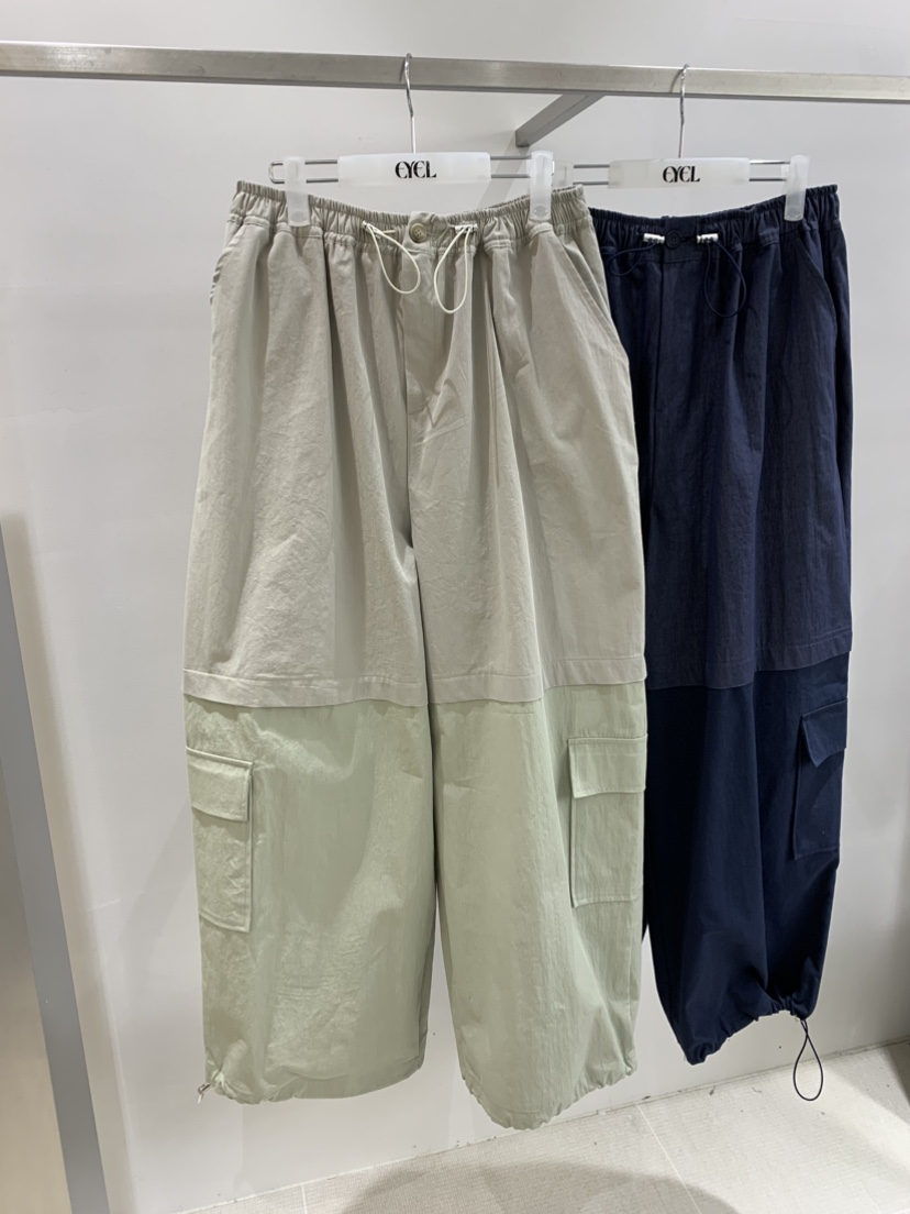 EYEL韓國代購女士新款人氣時尚熱賣26春夏休閑褲工裝褲撞色EYEL休閑褲