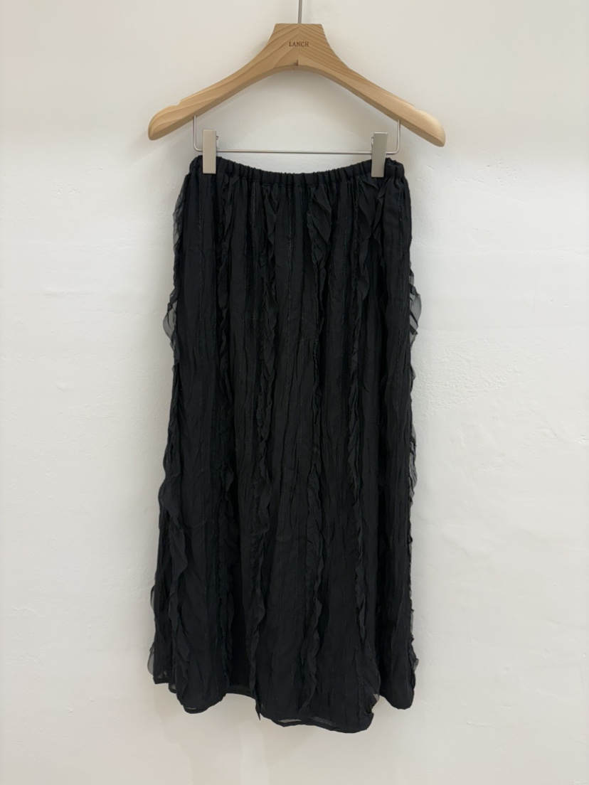 LANCH韓國東大門直郵女士新款時尚熱賣職業推薦長裙蕾絲花LANCH長裙圖色2