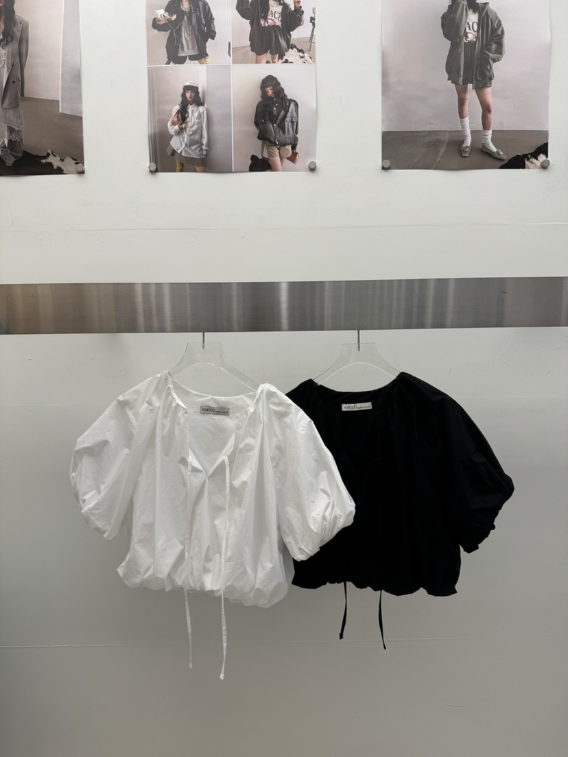 AMOOD韓國直郵女裝新品時尚休閑職業26春夏人氣襯衫蕾絲衫AMOOD襯衫/蕾絲衫