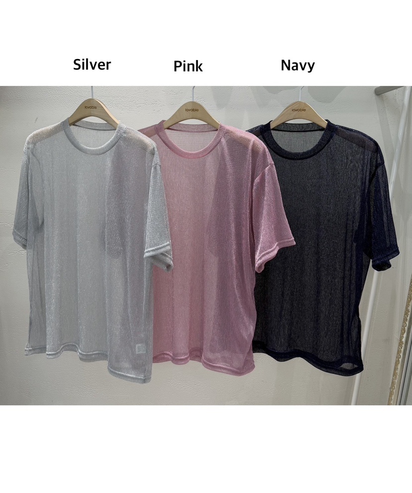 LOVABLE韓國直郵女士新品推薦26春夏休閑時尚職業T恤透明LOVABLET恤