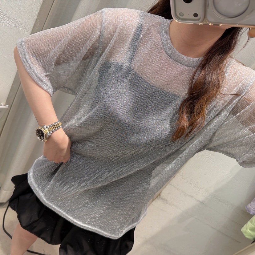 LOVABLE韓國直郵女士新品推薦26春夏休閑時尚職業T恤透明LOVABLET恤