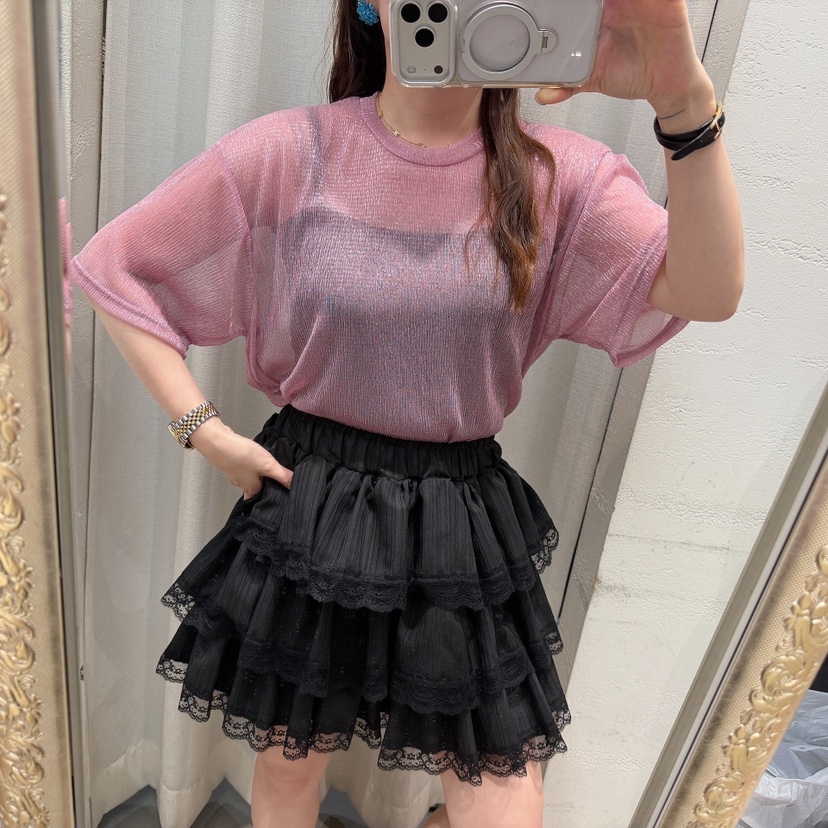 LOVABLE韓國直郵女士新品推薦26春夏休閑時尚職業T恤透明LOVABLET恤