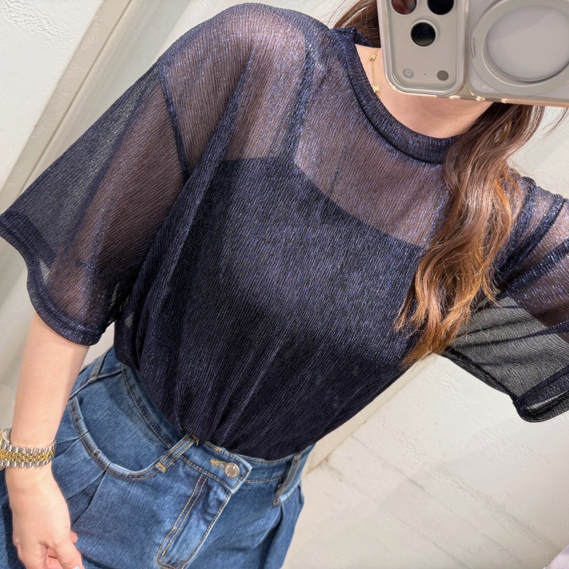 LOVABLE韓國直郵女士新品推薦26春夏休閑時尚職業T恤透明LOVABLET恤