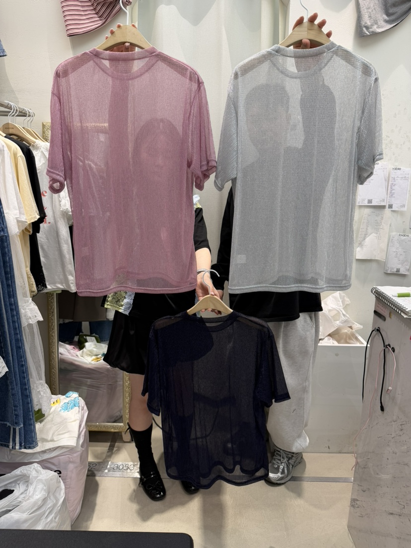 LOVABLE韓國直郵女士新品推薦26春夏休閑時尚職業T恤透明LOVABLET恤