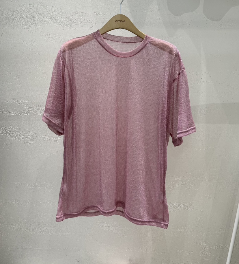 LOVABLE韓國直郵女士新品推薦26春夏休閑時尚職業T恤透明LOVABLET恤圖色2